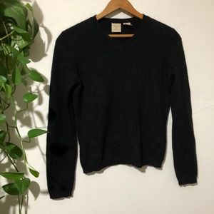 Olivia & Grace 100% Cashmere Black V Neck Sweater